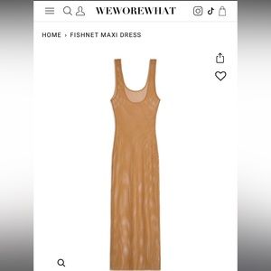 WeWoreWhat Fishnet Tan swim suit cover up size medium